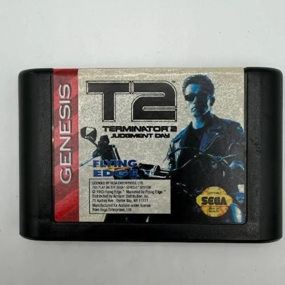 T2 Terminator 2 Judgment Day 1993 Sega Genesis Flying Edge Acclaim Video Game